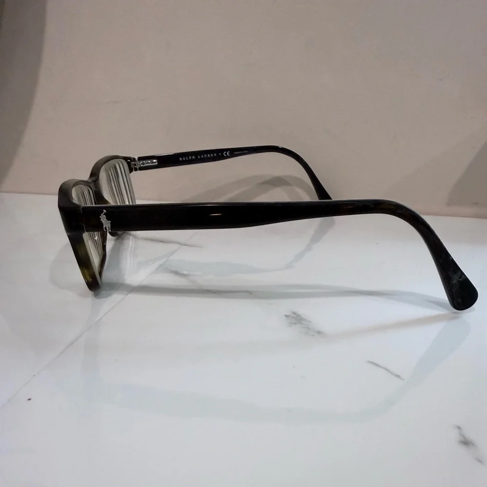 🔥Ralph Lauren Men's Rectangular Metal Frame Glasses in Black EUC🔥